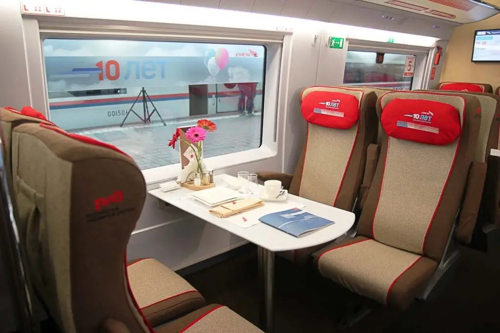 Билеты в Москву из Санкт-Петербурга на поезд Сапсан в вагоне-бистро